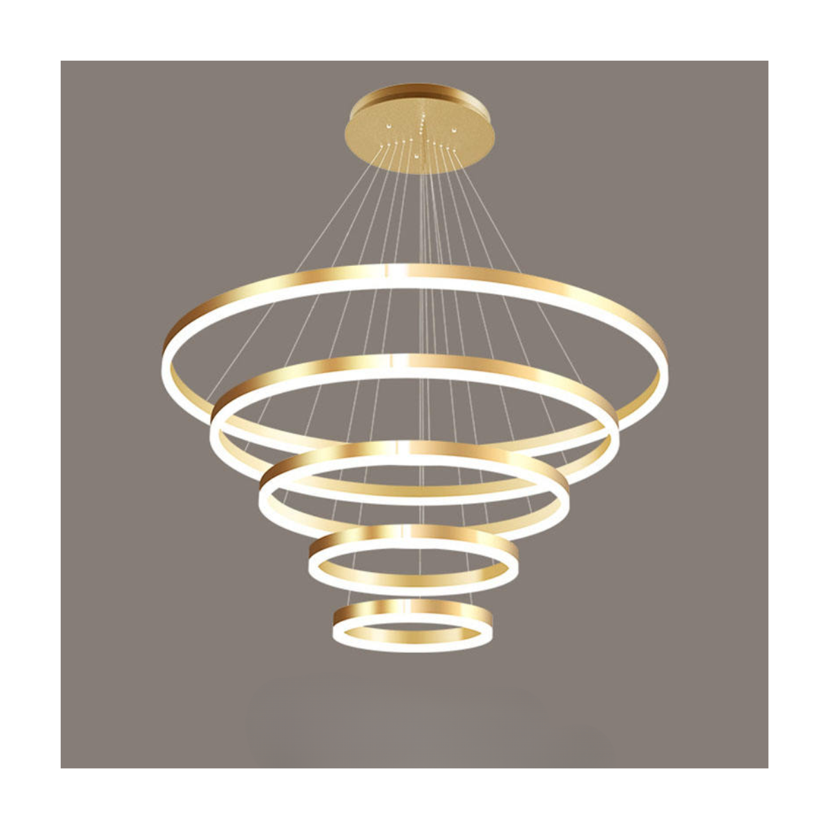 Solitary Gold Ring Pendant Light